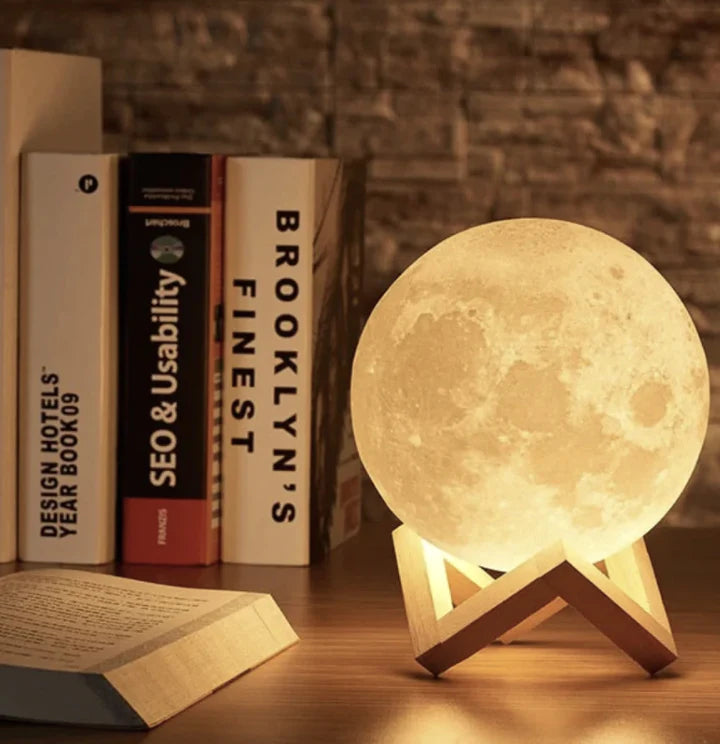 galaxy moon lamp